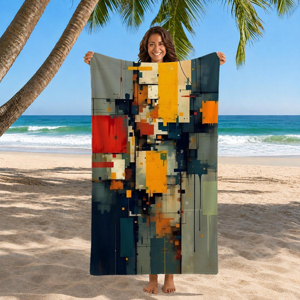 Art Abstract Open Mind Art Towel Beach Towel Quick Dry Sand Free Bath Towel for Summer Pool Travel Vacation