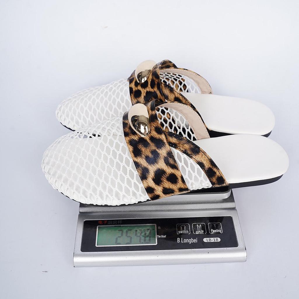 Plus Size Women's Mesh Ballet Flats with Patent Leather Buckle - Comfortable, Breathable, Hollow-Out Design