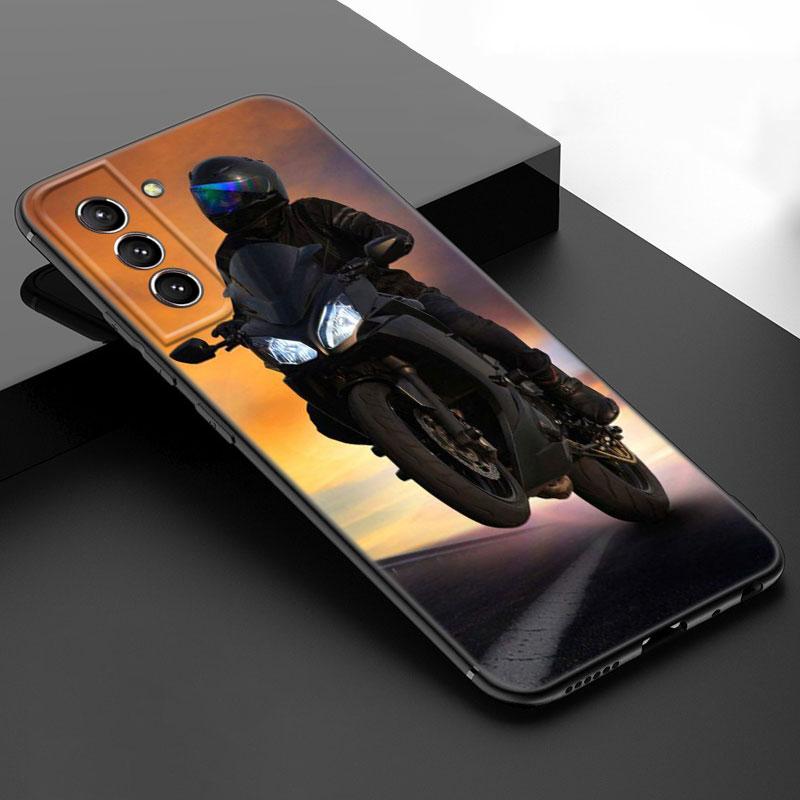 

Мото Кросс Мотоцикл Спорт Черный Силиконовый Чехол для Телефона Для Samsung Galaxy S23 S21 S20 FE S24 S22 Ultra S10E S10 S9 S8 Plus Samsung S10E