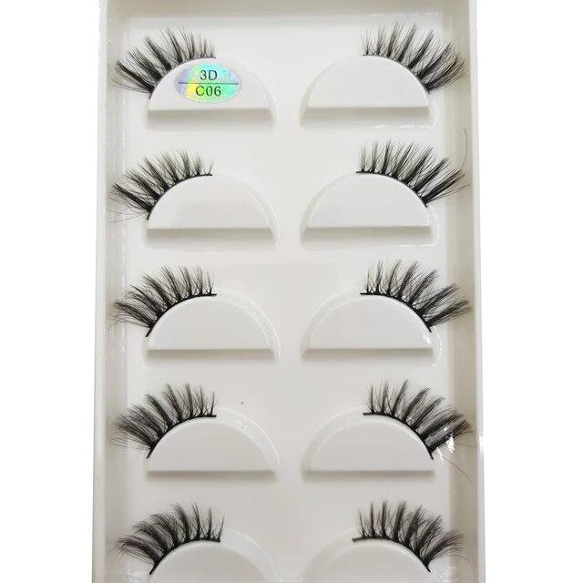 

12 стилей, 5 пар 3D натуральных норковых накладных ресниц, макияж, накладные ресницы, искусственные реснички, инструменты для макияжа, красоты
