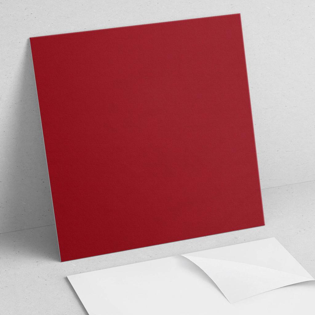 Decorative Vinyl Wall Tiles with Burgundy Print 9X30X30 Cm