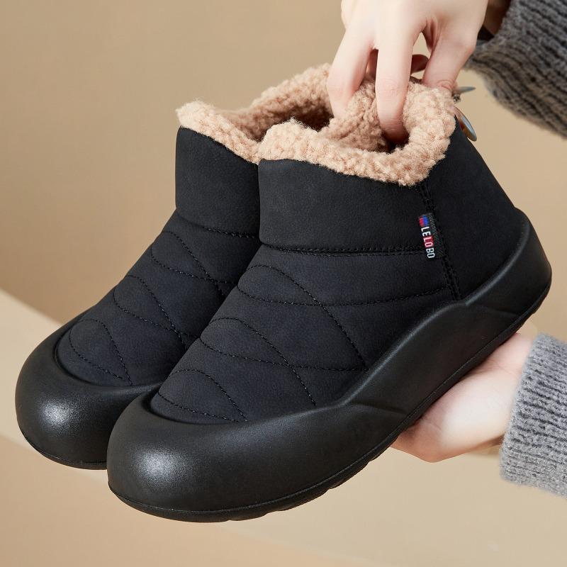 Cotton shoes winter women's new snow boots polyurethane comfortable women's short boots piled and thickened cotton boots cold-proof and warm boots