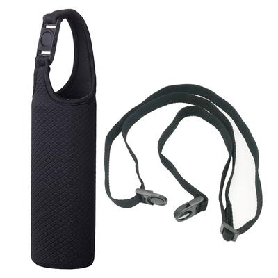 Insulated Water Bottle Cover for 500ml600ml Water Bottles, Handbag, Crossbody, or Shoulder Strap, Keeps Water Cold, Stylish, Kids', Black