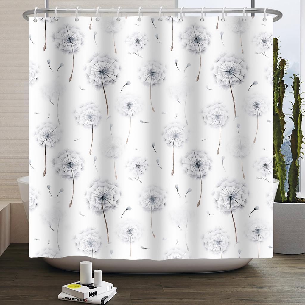 Bathroom Curtain with Fabric 180x180 Colorful Floral Spring Blossom Tree Boho Bathtub Waterproof Shower Curtains With Hooks