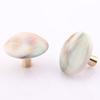 Round Shell Drawer Knob Natural Rough Stone Wardrobe Pulls Natural Cabinet Handle  Kitchen Cabinet