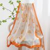 Spring and Summer Medium and Long Temperament Printed Scarf, Simple and Fashionable Silk Scarf, Small Gift for Elders and Mothers
