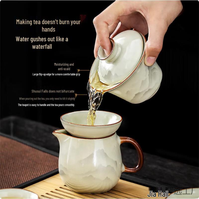 Haofeng Ru Kiln Travel Tea Set