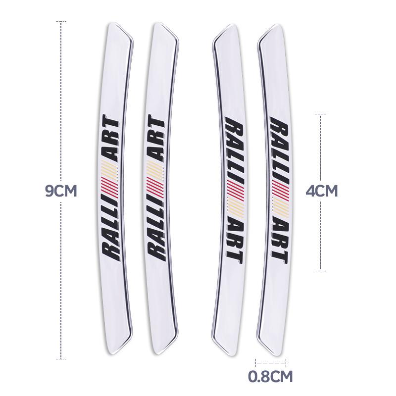 4pcs Aluminium Alloy Car Wheel Hub Stickers For Mitsubishi Ralliart Outlander ASX Lancer Lancer-Ex Competition Eclipse Expo