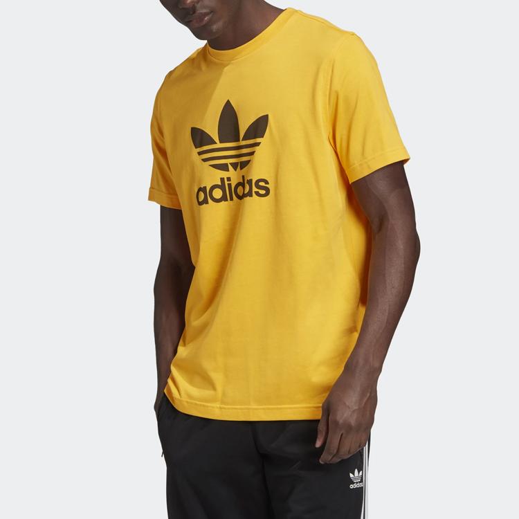 Adidas Originals Trefoil T-Shirt Men Tops Gold GD9913