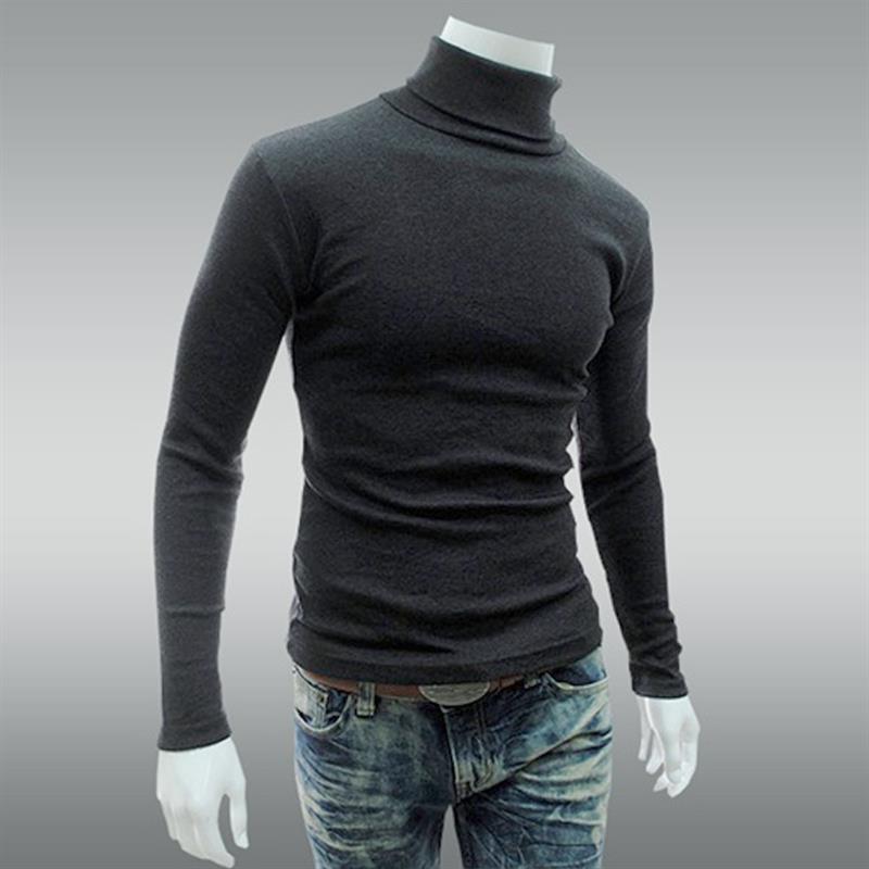 Chic Knitted Turtleneck Shirt In Solid Colors