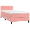 3141334 vidaXL Lit à sommier tapissier et matelas Rose 80x200 cm Velours
