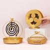 Nordic Home And Desktop Decor Birdcage Meatl Wrought Iron Golden Mosquito Coil Holder Baseus   Stand  Incense