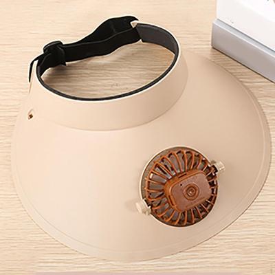 Beach Hat with Visor Sun Protection Wide Brim Adjustable Cooling Fan for Hiking