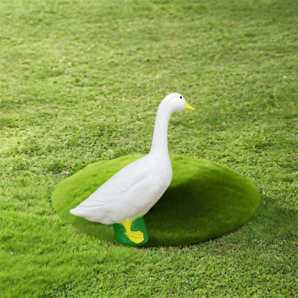 Cute Goose Figurine Resin Desktop Ornament Micro Landscape Animal Statue  Rockery