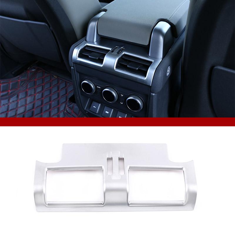 

For Land Rover Defender 110 130 2020-2024 ABS Carbon Fiber Armrest Box Air Outlet Rear Anti-kick Cover Car Interior Accessory