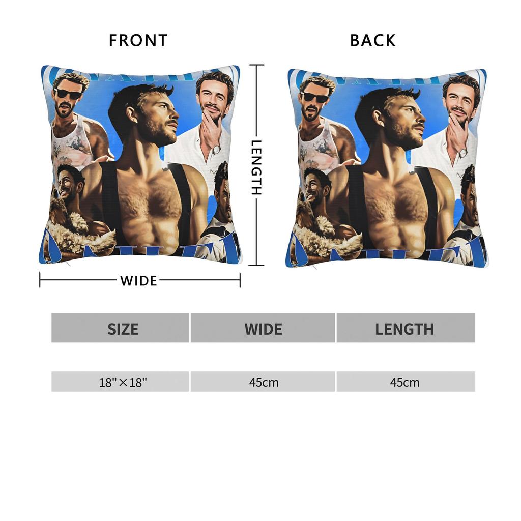 Pillow Cover Jonathan Bailey Vintage Bootleg Graphic Cushion Cover Vintage Pillow Case For Living Room Chair Pillowcases