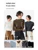 Women's Cotton Cocoon Half-High Collar Knitwear - Slim Fit Solid Color Base Layer Top (Spring/Autumn 2026)