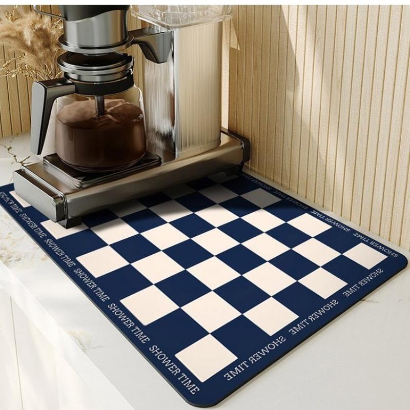Große Küche Super Saugfähige Matte Kaffee Teller Abtropfmatte Trocknen Matte Schnell Trocknend Badezimmer Abfluss Pad Küche Wasserhahn Tischset
