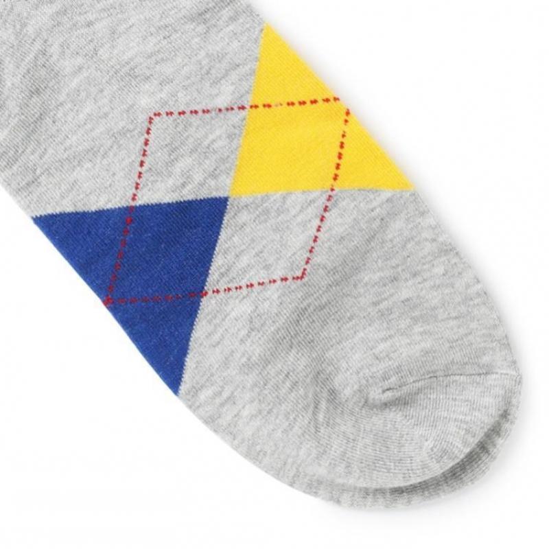DakS Men S Ankle 4 pairS Set Check Pattern dbSS4f901bk