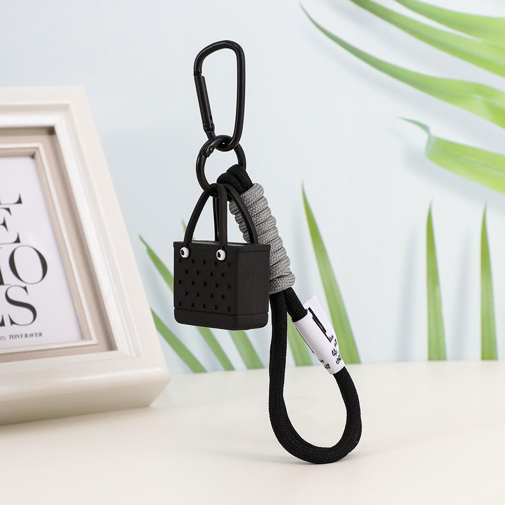 Women's Simulation Beach Bag Keychain Car Hanging Decorative Pendant Ornaments Fashionable Bag Accessory