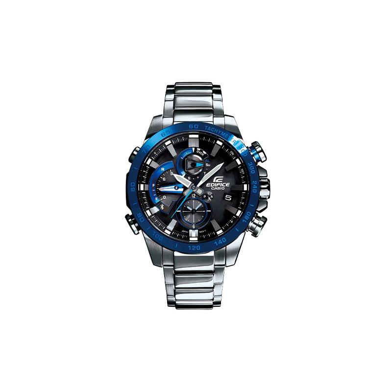 Casio EDIFICE Mode Farbverlauf Beschichtung Business Bluetooth-Verbindung Klassischer Zeiger Quarzwerk Edelstahlarmband Japanisch und EQB-800DB-1A
