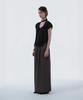 Mausolleum Satin Slim Line Long Skirt - Brown