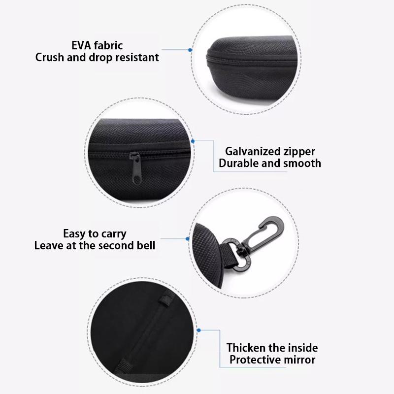 Portable Hard Oxford Cloth Zipper Box Eyewear Storage Case Sunglasses Reading Glasses Carry Bag Eyeglass Packaging Case