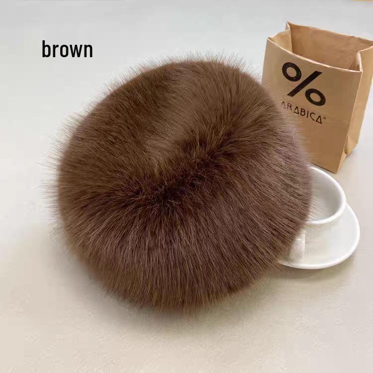 Luxury Faux Fox Fur Fisherman Hat: Thick, Warm Ear Protection, High-End Winter Snow Style