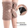 Unisex Triple-Layer Velcro Fleece Knee Pads for Autumn & Winter - Thick, Warm, Protective Gear.
