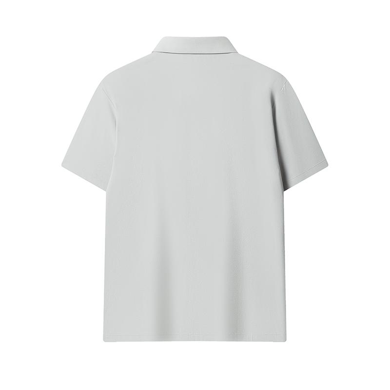 FILA F.C. Classic Minimalist Basic Casual Light Business Versatile Comfortable Knitted Short Sleeve Polo Shirt Men tops Storm-Gray F11M621103FGY