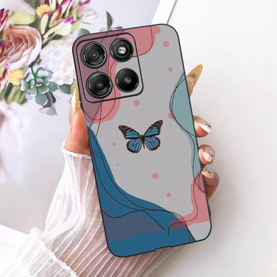 For Motorola Moto G77 5G Case XT2621-4 Luxury Flowers Painted Cover Soft Silicone Case For Moto G67 G 77 MotoG67 MotoG77 5G Bags