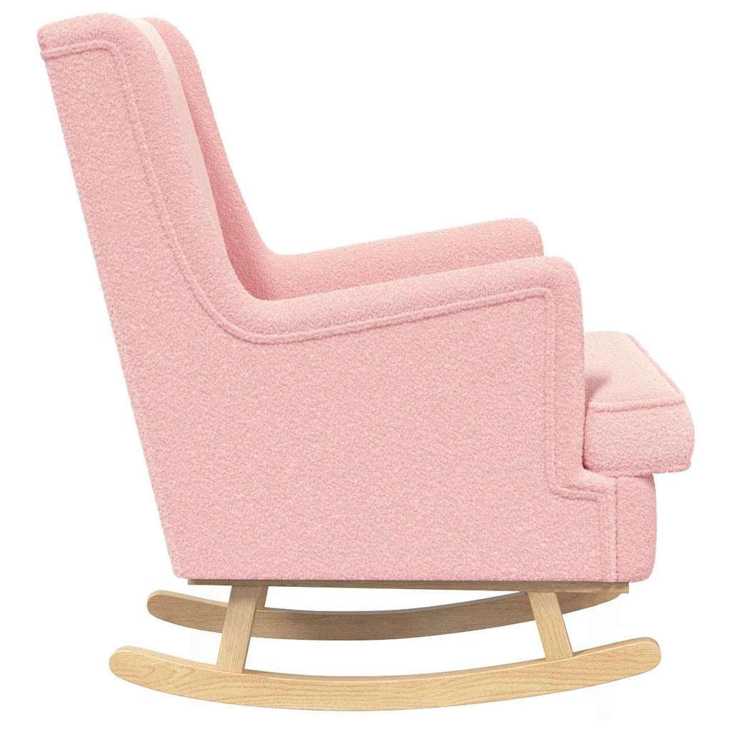 Rocking Chair Pink 62 x 80 x 85 cm Boucle
