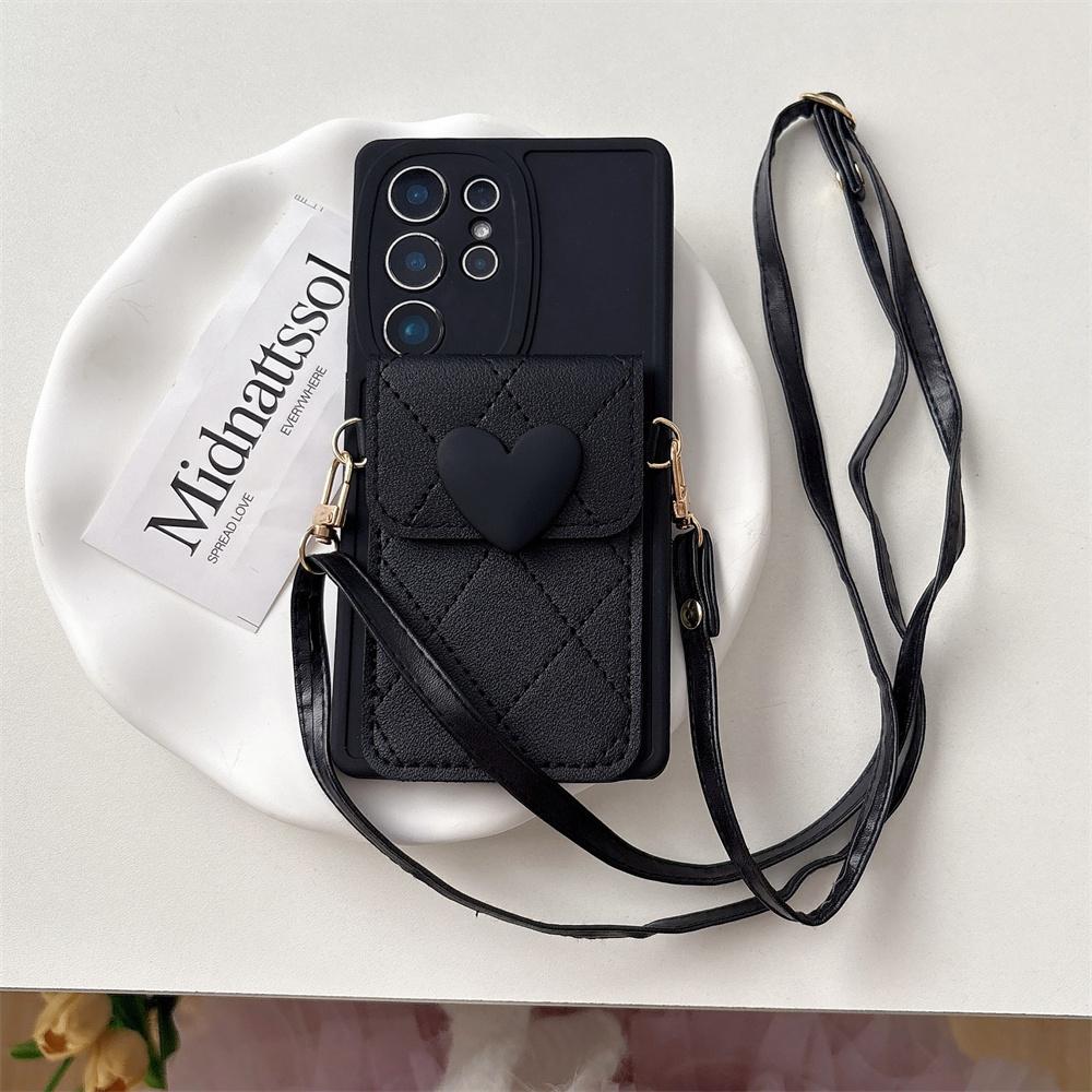 Crossbody Cute Wallet Card Holder Phone Case for Samsung S25 Ultra S24 S21 FE S23 S22 Plus A54 A55 A35 A25 A15 A06 A16 A56 A36