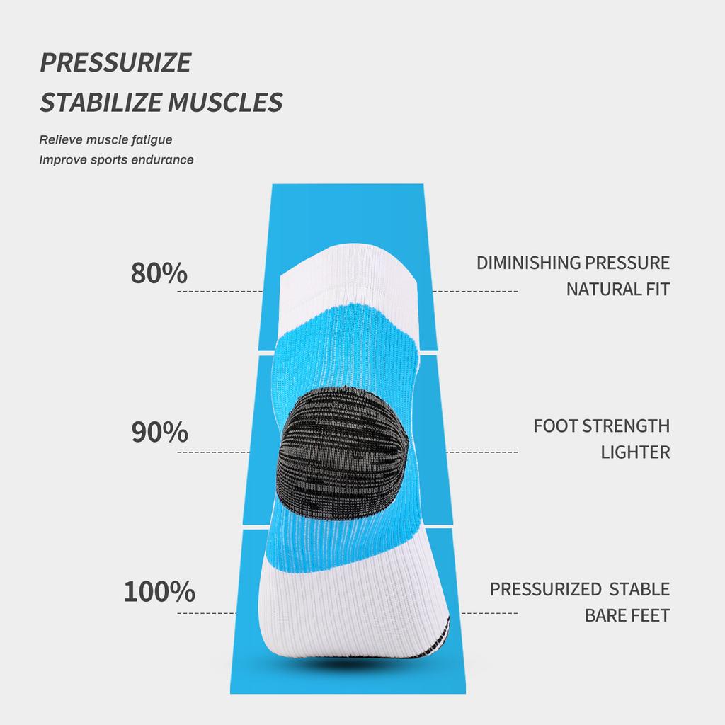 Men's and Women's Compression Crew Socks Outdoor Sports Socks Basketball Running Badminton Tennis Pickleball Socks