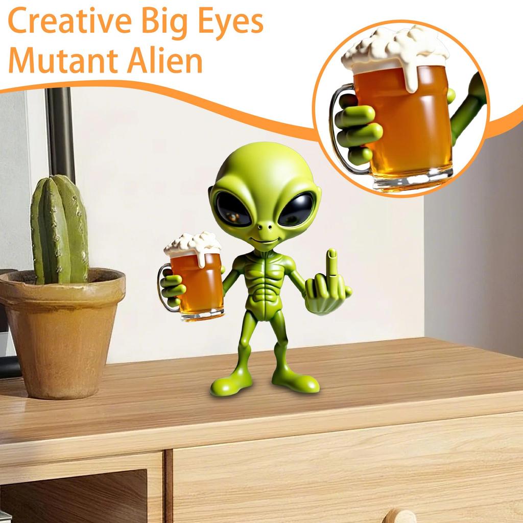 Creative Big Eyes Mutant Alien Poses Statues