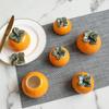 Orange Shaped Ceramic Storage Tank Household Furnishing Sealed Tea Cans Coffee Cans with Lid Living Room Candy Snack Storage Jar