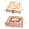 High-end Wooden Chinese Chess Large Pieces - Xiangqi Family Travel Board Game Set With PU Leather Checkerboard For 2 Players