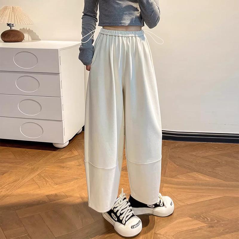 

Spring/Summer Maternity Balloon Pants: Slimming, Casual, Pear-Shaped Cropped Harem, Wide-Leg Cargo Style Medium абрикосовий