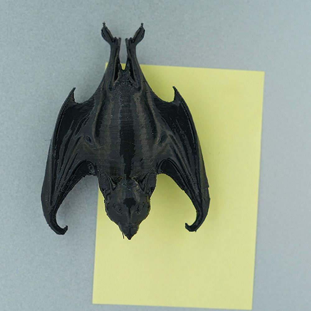 4/6PCS Black Halloween Decorations 3D Spider Magnetic Decals Bat Refrigerator Sticker Haunted House