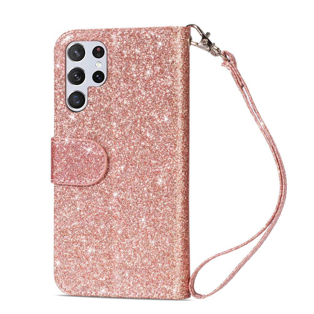 Glitter Leather Case for Samsung Galaxy A17 A16 A56 A36 A15 A05S A25 A35 A55 A14 A34 A54 A13 A33 A53 Zipper Flip Wallet Cover