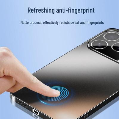 Apple iPhone 17 Pro Max Electroplated Frosted Glass Case - Full Lens Coverage & Dustproof 5G