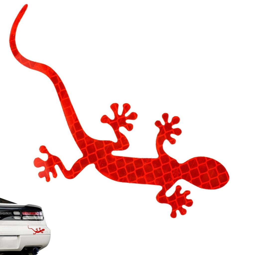 Gecko Car Stickers | Creative Reflective Strip Stickers for Cars | Reflective Warning Signs
