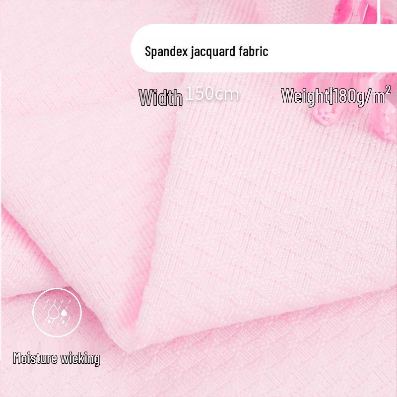 

Spandex Jacquard Functional Summer Sportswear Fabric Sample Rice