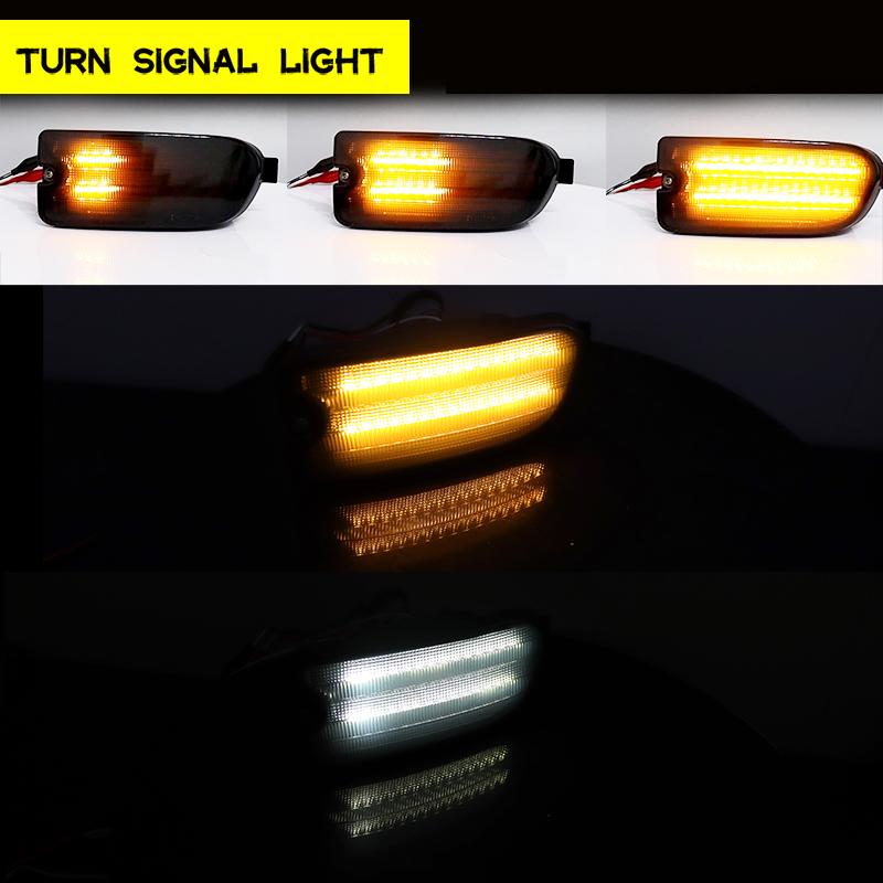 Switchback Sequenziell Gelb Weiß LED 1156 Frontstoßstange Blinkerleuchten Mit Tagfahrlicht Für Subaru Impreza 1999-2001