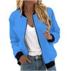 Women's Outerwear Long Sleeve Casual Zipper Tops Cardigan Shirt Slim Jacket For Women