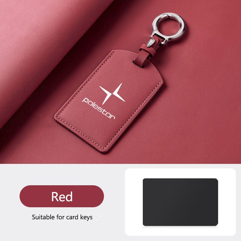 Leder Auto Smart NFC Karten Schlüssel Etui Abdeckung Schlüssel Tasche Schale Halter Für Volvo Polestar 3 Polestar 4 2023 2024 Schlüssel Schutz Zubehör
