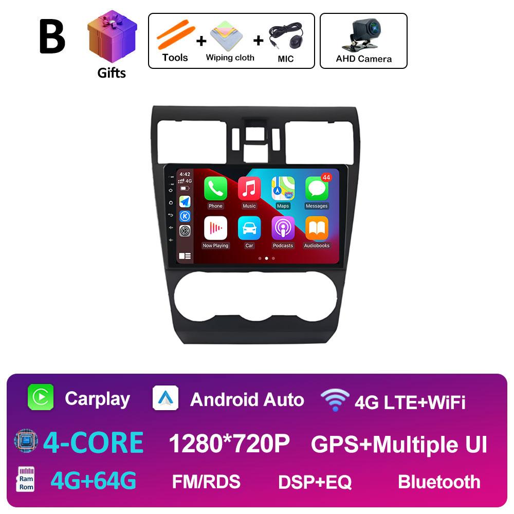 For Subaru Forester 4 SJ XV WRX 2012 2013 2014 2015 Android 14 Car Multimedia Video Radio Player DSP Stereo GPS Navigation WIFI