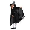 Halloween kinder kostuums meisjes bezem heks kostuum heksenhoed jurk sjaal cape carnavalskostuum