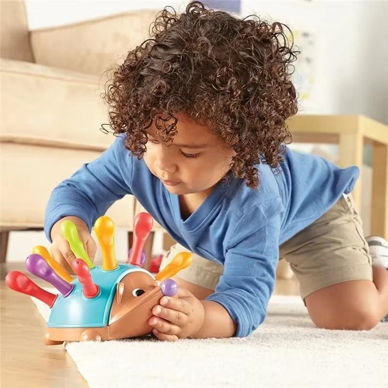 Hedgehog Educational Toy Hand-eye Coordination Fine Motor Skills Training Baby Development Toys For Kids Montessori Sensory Toys