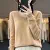 Damen Kaschmirpullover Qinghe Kaschmir 30% Kaschmir 70% Wolle Herbst- und Winterpullover warm und modisch